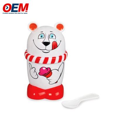 China Factory Promotional OEM 3D Viable Custom Ice Cream Cup Plastic Cup With Lids for sale