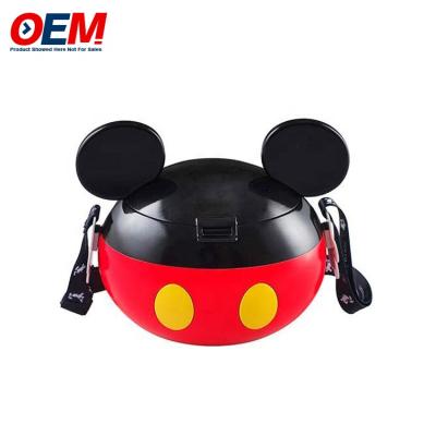 China Single Wall Plastic 3D Animal Shaped Custom Printed Popcorn Container Cup With Lid for sale