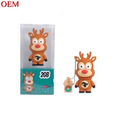 China Liittle Plastic Animal Deer Gift OEM Style USB Flash Drive for sale