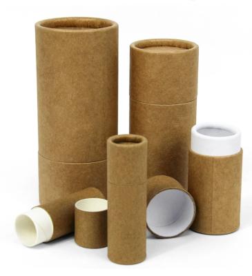 China Biodegradable Custom Kraft Paper Corrugated Essential Oil Cosmetic Tea Round Packaging Paper Tube for sale