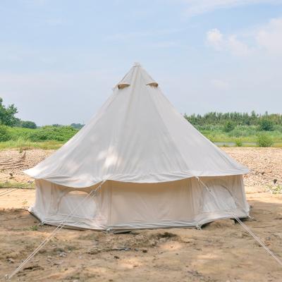 China Trigone/V-type ground nail yurt camp hotel tent Indiana tent cotton camping tent outdoor bell tent for sale