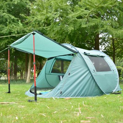 China Luxury boat shape camping tent waterproof and windproof straight tie type for portable resort camping trailer tent for sale