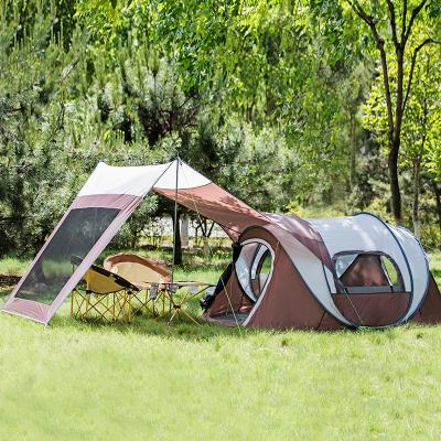 China Tube Type Tent Stake Waterproof OEM 3-4 Person Automatic Portable Beach Pop Tent For Sun Shelter for sale