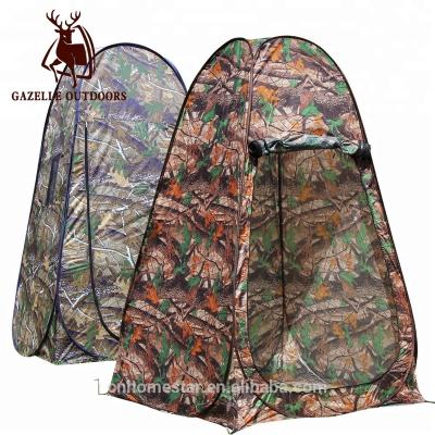 China Tube Type Tent Stake Camouflage Portable Privacy Shower Changing Room Pop Up Tent Camping Toilet for sale