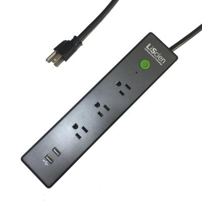 China Residential / General Purpose 3 Outlet Gsm Extension / Power Strip Tabletop Socket With USB Port for sale