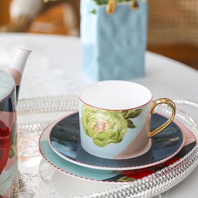 China New Type Sustainable Top Selling Various Widely Used Modern Cup Set Tea Cup Saucer With Gift Box for sale