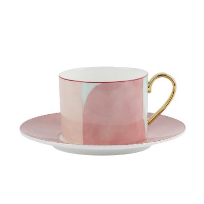 China Portable Country Premium Durable Material Chinese Ceramic Teacup and Saucer Sets for sale