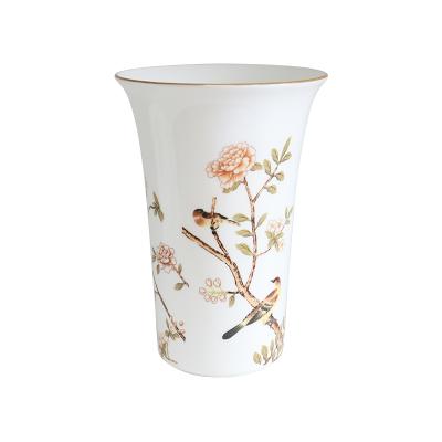 China 2019 New Style Bone China Contemporary Ceramic European Modern Home Tabletop Decoration Wide-Necked Vase for sale