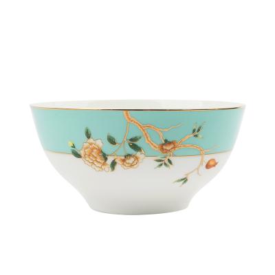 China High Viable Custom White Creative Pattern Personality Sales Parrot Ceramic Fruit Dish Salad Bowl for sale