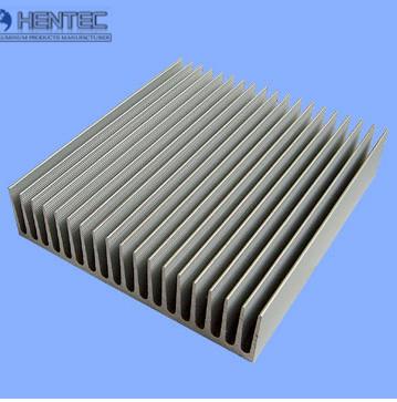 China Clear Anodized aluminum heatsink extrusion profiles Painted , Sliver matt for sale