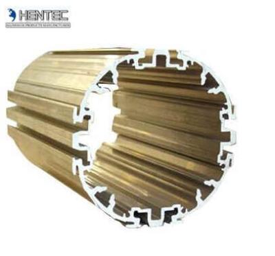 China Gold Anodized 6101 6463 6063 Aluminum Extrusion profiles ASTM B221 , EN755 for sale