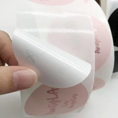 China Low MOQ Vinyl Roll Cosmetics Sticker Anti-counterfeit Custom Transparent Gold Foil Clear Private Packaging Labels for sale