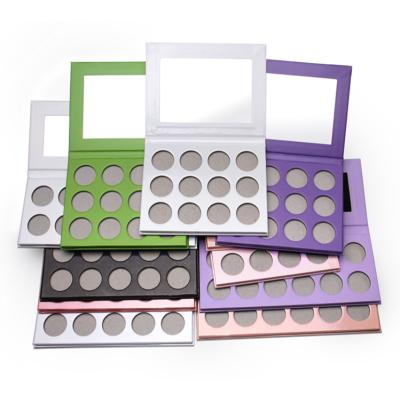 China Waterproof OEM No Logo Empty Eyeshadow Palette Private Label 4 9 12 15 Color Cosmetics Custom Logo Eyeshadow Palette for sale