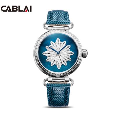 China Luxury Water Resistant Ladies Dress Diamond Wholesale Watch Japan Movement Reloj Women Quartz Leather Watch for sale