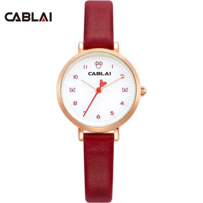 China Water Resistant OEM Factory Leather Ladies Watches Custom Logo Quartz Fashion Watches For Promotion for sale