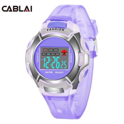 China New Waterproof Alarm Children Watch Plastic LED Digital Alarm Date Sports Casual Watches Kids Watch for sale