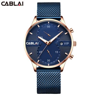 China Auto Date Custom Watches OEM Manufacturers Waterproof Mens Fashion Belt Mesh Watches for sale