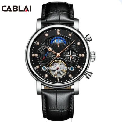 China Brand Custom Luxury High Quality Watches Chronograph Fashion Tourbillon Mechanical Men's Automatic Watch for sale