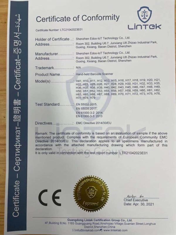 CE - Shenzhen Edoo IOT Technology Co., Ltd.