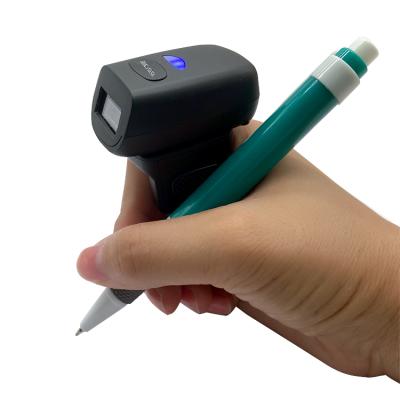 China Mini 1d 2d Qr Fingertip Odm OEM Wireless Barcode Scanner A4 Code Handheld Handheld Usb Transmission for sale