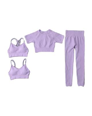 China Women Breathable Seamless Yoga Set Popular Wholesale GYM 2/3/4/5PCS Fitness Equipments for sale