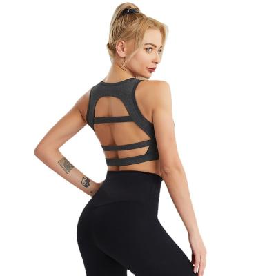 China 2023 Breathable Yoga Sports Suit Womens Yoga Sports Bra Backless Running Jumping Fitness Tops The Same Style for sale