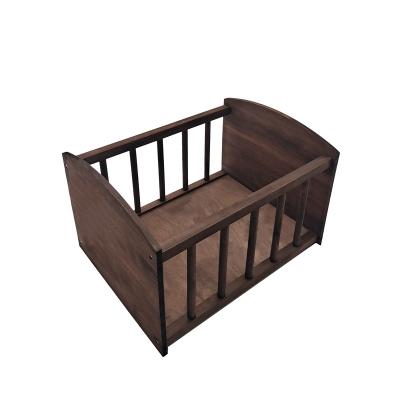 China New Traditional Warm Ware Baby Bedroom Hutch Cradle Bed Photography Newborn Props Small Bed for sale