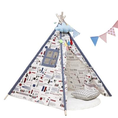 China Soft Toy Indoor Indian Playhouse Toy Teepee Play Tent For Kids Toddlers Canvas Kids for sale