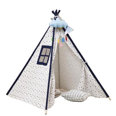 China Sports Toy Children Play Tent Portable Indian Children For Kids Cotton Teepee Kids Canvas for sale