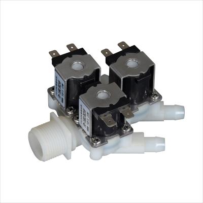 China Garden Irrigation 3way 12V 24V 110V 220V Low Pressure Water Inlet Shower Garden Irrigation Solenoid Valve for sale