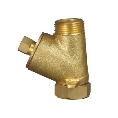 China Bath Kitchen Water Control Large G 3/4 Flow Brass Water Inlet Filter Valve Bathroom Shower Water Supply Tubing Connector for sale