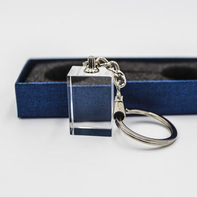 China Personal Europe Logo Square Rectangle Crystal Key Chain 3d Individualization Customized for sale