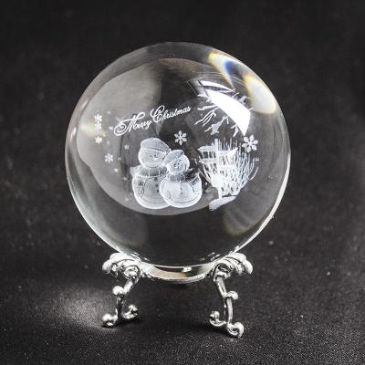 China Europe 3d laser etched 50mm 80mm 100 mm engraved printing k9 sphere laser crystal ball for crystal gift for sale