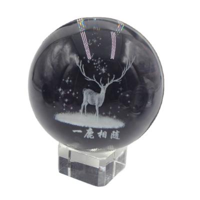 China Europe Etched 50mm 80mm 100mm Etched Printing k9 Ball Crystal Ball Gift For Crystal Gift for sale