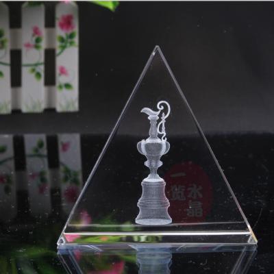 China Free Shipping Europe Hookah Stylish 3D Laser Etched Crystal Cube For Garden Decoration for sale