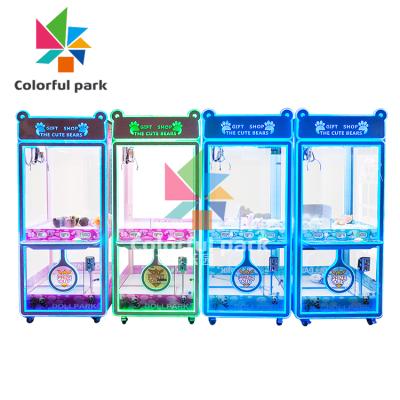 China Colorful Fun Customizable Logo Can Be Installed Bill Acceptor Panda Doll Machine Low Price Full Transparent Promotion L00*11W700*H1500mm for sale