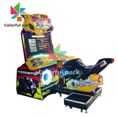 China Park Car Simulator Game Machine Plastic Colorful Racing Car Racing Game Machine Motorcycle Arcade for sale