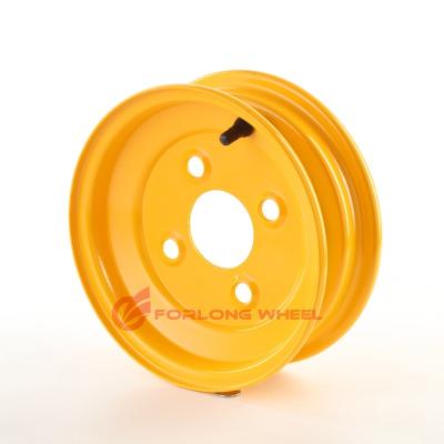 China High Quality 2.5X8 8inch ATV Wheel Yellow Steel Garden Trailer Wheel Rim 3.50-8/4.00-8/4.80-8 for sale