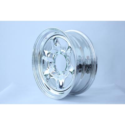 China Popular Silver Rim 16x6 ETRTO Wheels SUV 4x4/car Trailer Multi Spoke Steel Standard 4x4 Wheels for sale