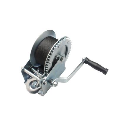 China Factory Direct Sale 1200lbs Wire Rope Hand Winch 550kgs Worm Gear AUTO Hand Lifting Strong Manual Winch for sale