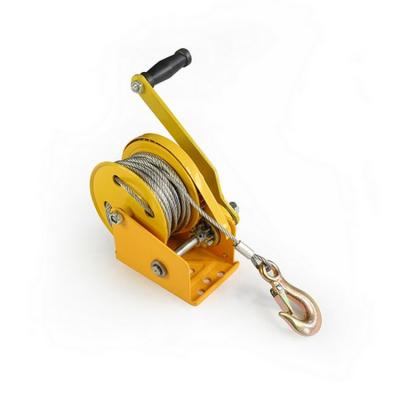 China AUTO Vendor Supply High Quality Hand Winch 1200lbs/550kgs Mini Hand Winch With Wire Rope Or Belt for sale