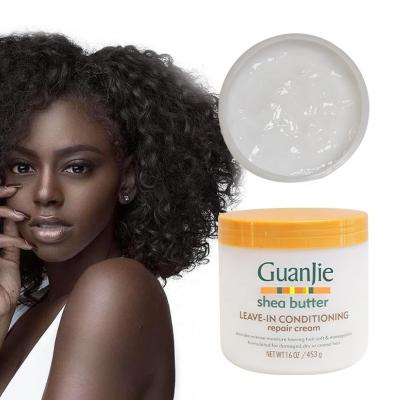 China Organic Argan Oil Leave-In Conditioner Nourishing Shea Butter Hair Repair Cream for Fragile Coils Curls and Waves for sale