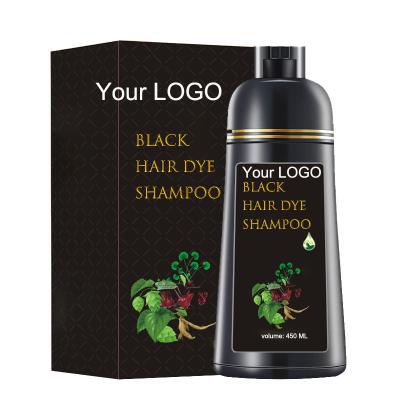 China OEM/ODM Acceptable BLACK Hair Dye Shampoo for Permanent Grey Coverage and Multi Colors for sale