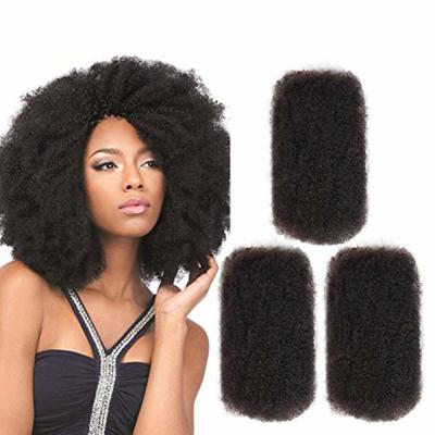 China 100% Cuticle Aligned Kinky Curly Human Hair For Braiding Chemical Processing Dyed for sale