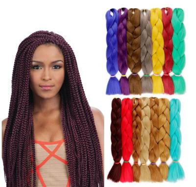 China 100g Synthetic Jumbo Braiding Hair For Black Women Bomb Twist Crochet Hair Extensions for sale