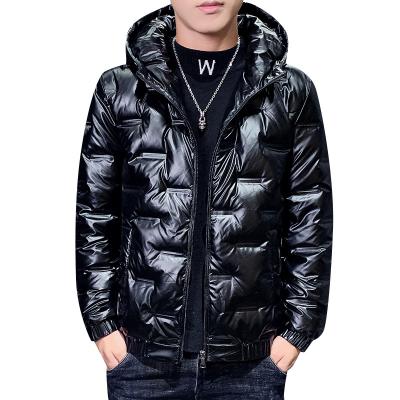 China Wholesale High Quality Anti-Wrinkle Warm And Lightweight Anti-Wrinkle Duck Down Shiny Winter Stripper Down Jacket Men for sale