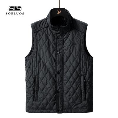 China High Quality Sleeveless Classic Men's Solid Color Anti-Wrinkle Polyester Service Quilted Vests And Vests for sale