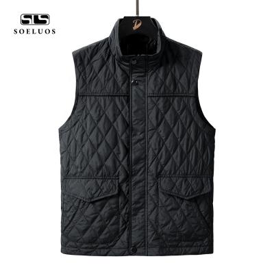 China OEM Anti Wrinkle Zipper Stripper Warm Custom Made Classic Fabric Quilted Vest Service Men for sale