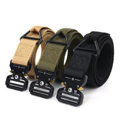 China Durable Comfort Universal Heavy Duty Molle Men's Waist Belt With Quick Release Metal Buckle Adjustable Combat Tactical Belt for sale