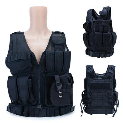 China Waterproof Outdoor Security Guard CS Games Molle Vest With Pocket Hunting Combat Tactical Vest for sale